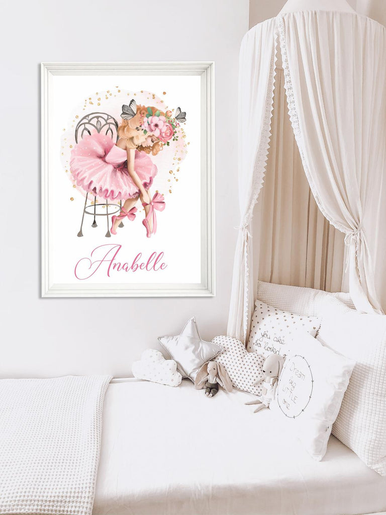 Ballerina Wall Decor - Girl Nursery Print - Ballerina Decor - Ballerina Decoration