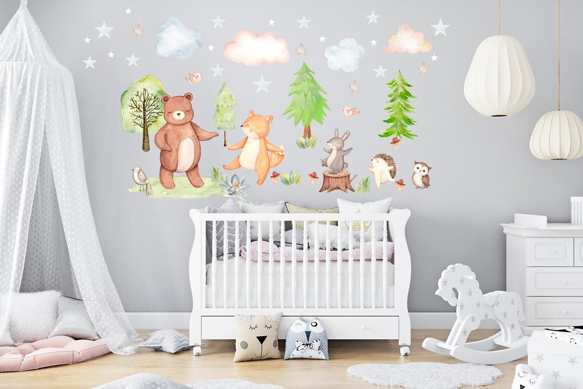 Forest and Woodland Nursery Decor  Removable and Reusable Decals –  NurseryDecals4You